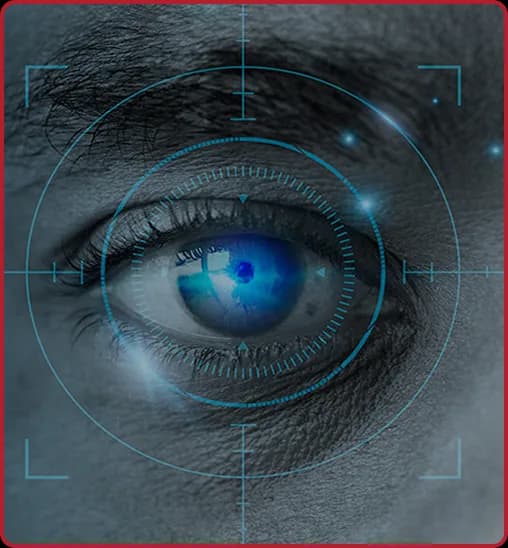 Futuristic digital interface dashboard